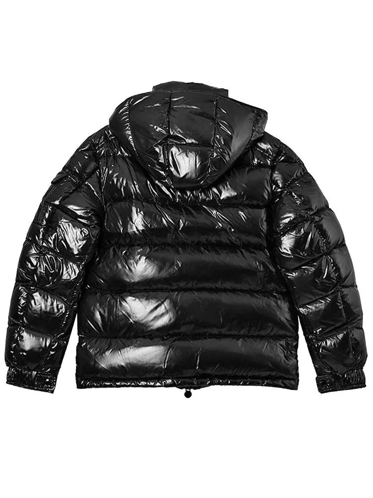 Куртка Moncler Maya Hooded Puffer Shiny Jacket — изображение 2 из 2, черный