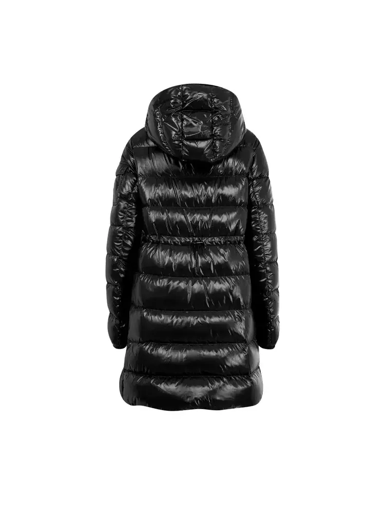 Длинное пальто Moncler Courcelles, черное — изображение 2 из 2, черный
