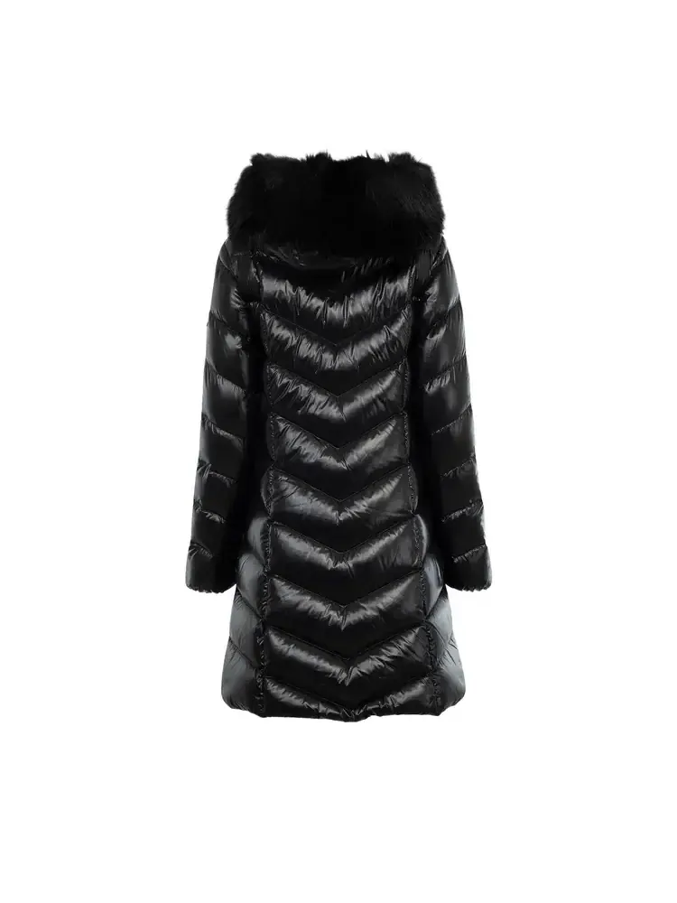 Длинное пальто Moncler Fulmarus, черное — изображение 2 из 2, черный