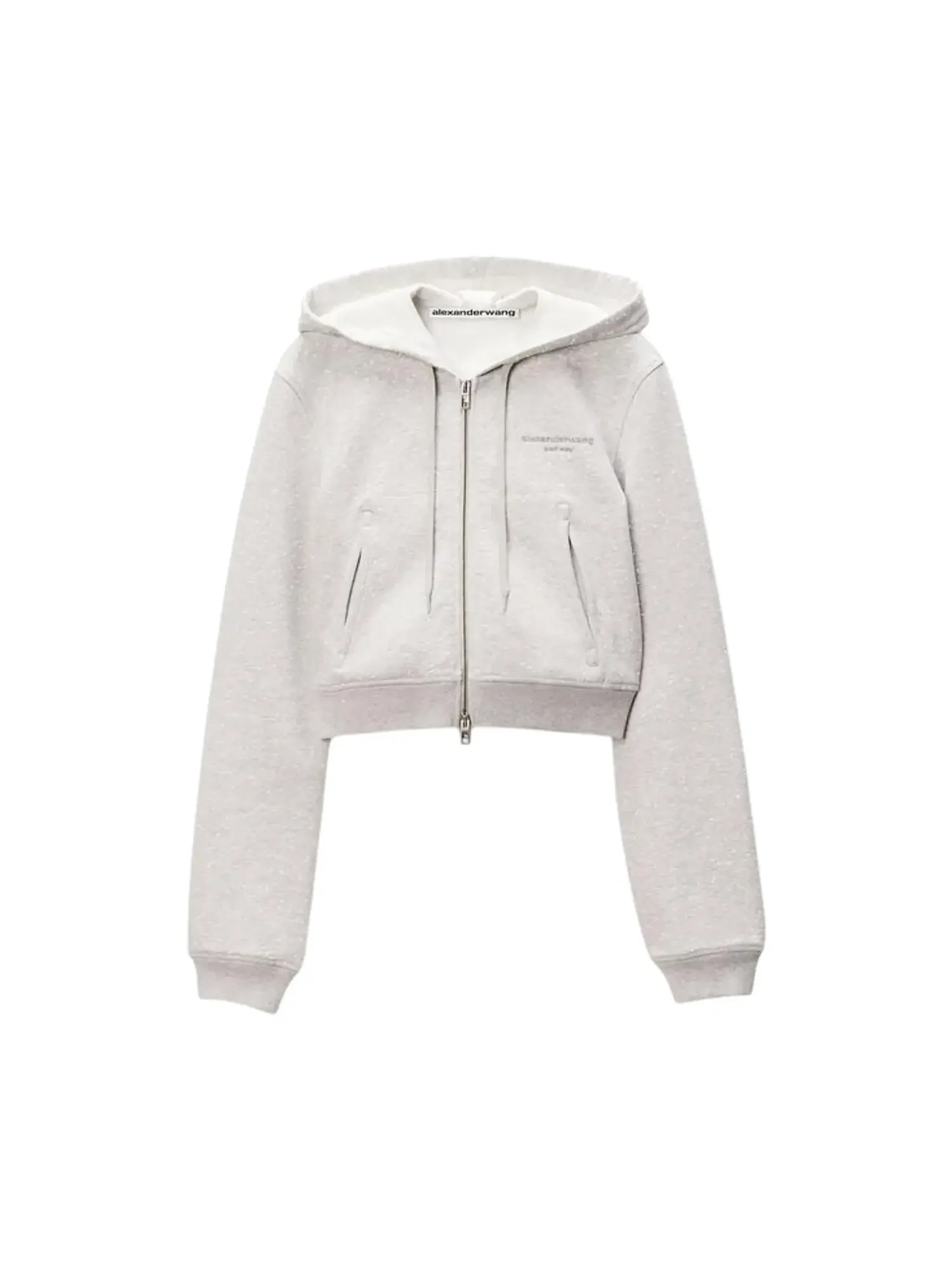 Лонгслив Alexander Wang Zip Up Allover Hotfix Fitted