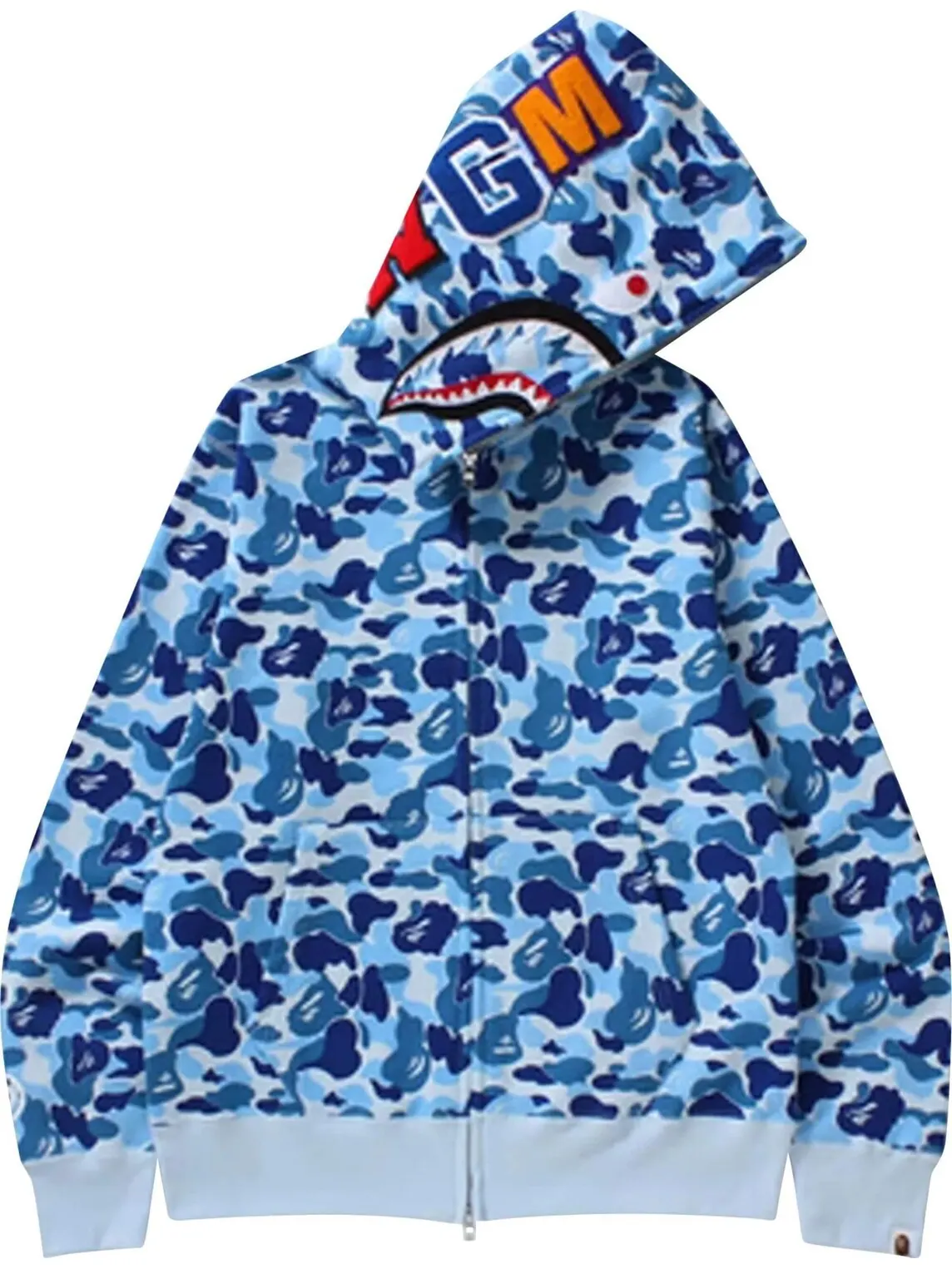 Толстовка Bape ABC Shark Full Zip — синий
