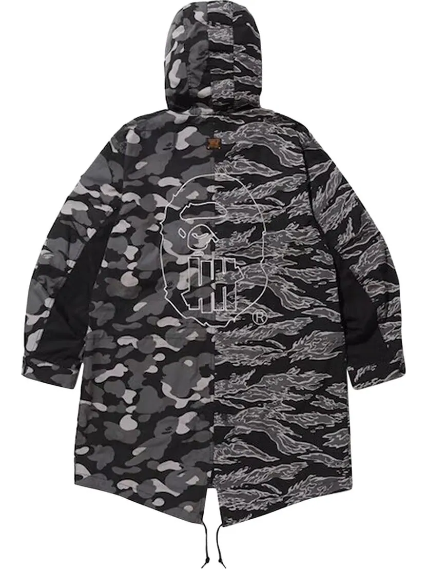 Худи BAPE x Undefeated M-51 Hoodie Jacket 'Silver' — изображение 2 из 2, серебряный