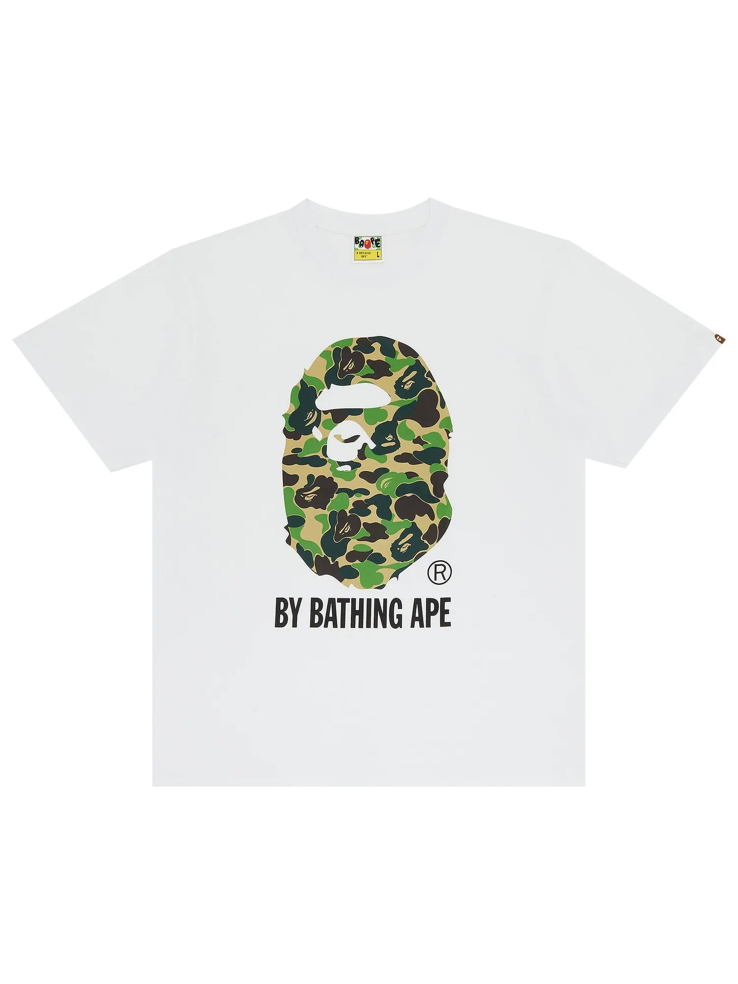 Футболка BAPE ABC Camo By Bathing — изображение 1 из 3, белый/зеленый
