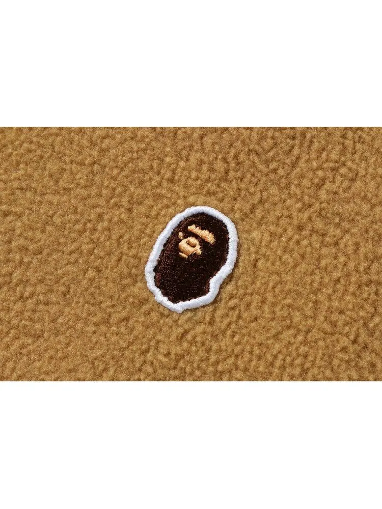 Худи BAPE Fleece One Point Zip Hoodie — изображение 2 из 2, бежевый