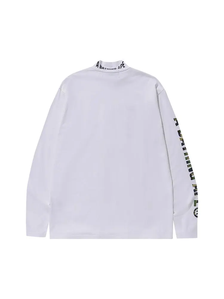 Футболка BAPE x F1 Mock Neck Long-Sleeve Tee — изображение 2 из 2, белый