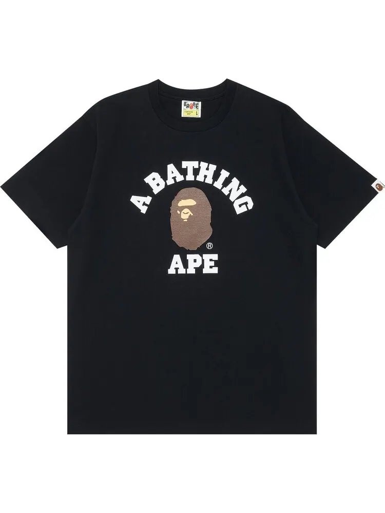 Футболка BAPE College Tee 'Black' — изображение 1 из 3, черный