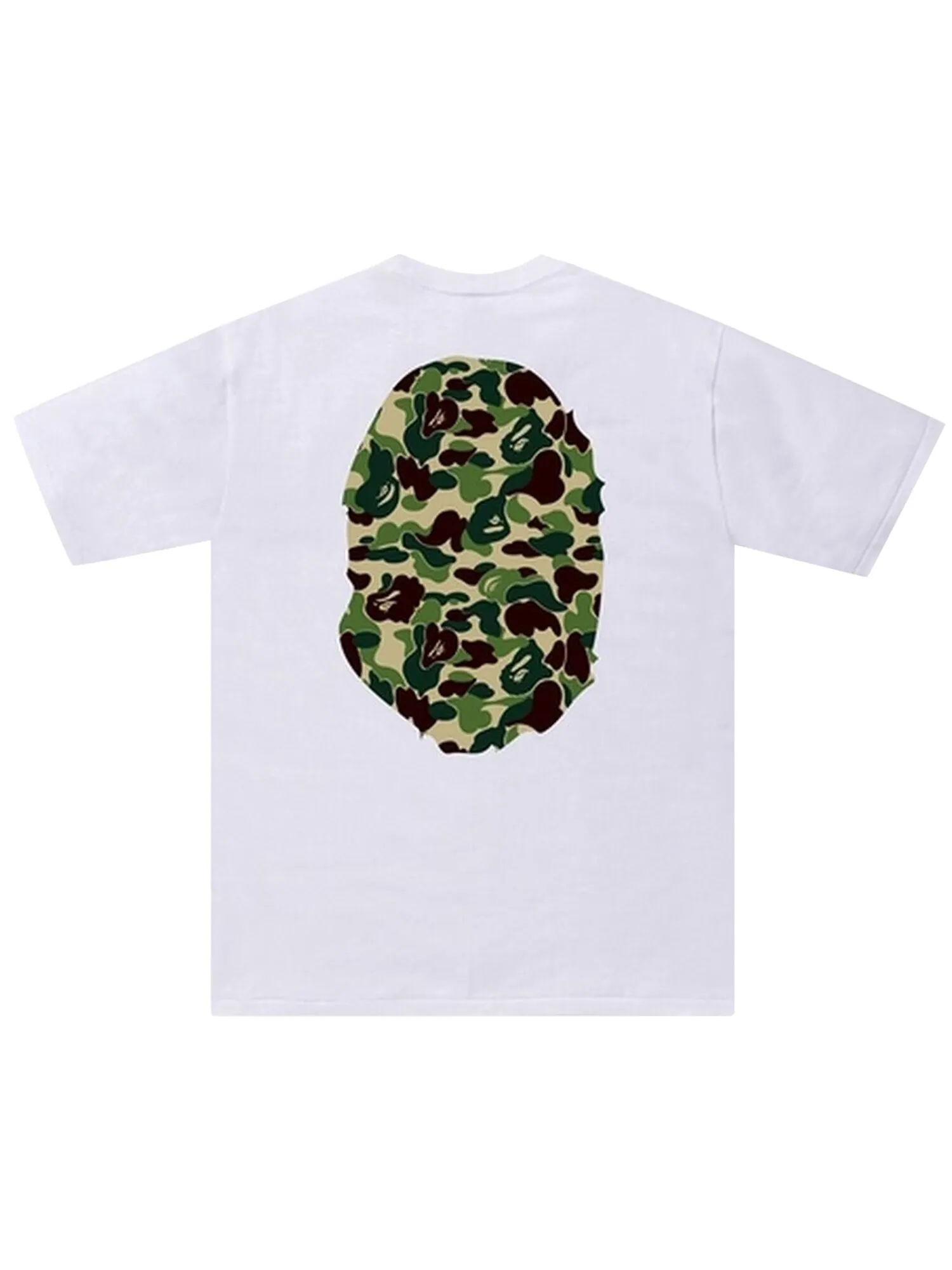 BAPE ABC Камуфляжная футболка с головой большой обезьяны — изображение 2 из 2, белый/зеленый