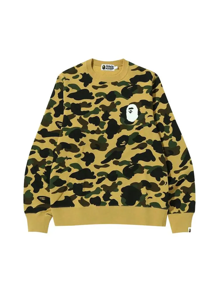 Свитер BAPE 1st Camo Small Ape Head Crewneck — изображение 1 из 1, желтый