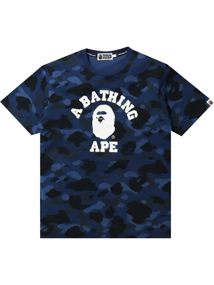 Футболка BAPE Color Camo College Tee 'Navy' — изображение 1 из 1, синий