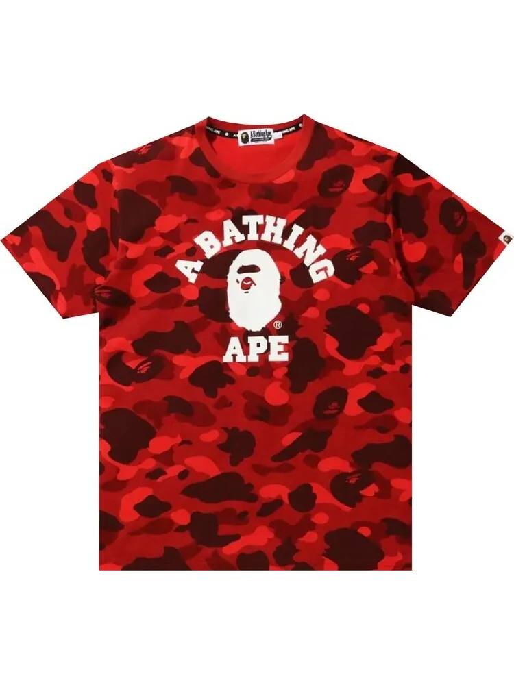 Футболка BAPE Color Camo College Tee 'Red' — изображение 1 из 1, красный