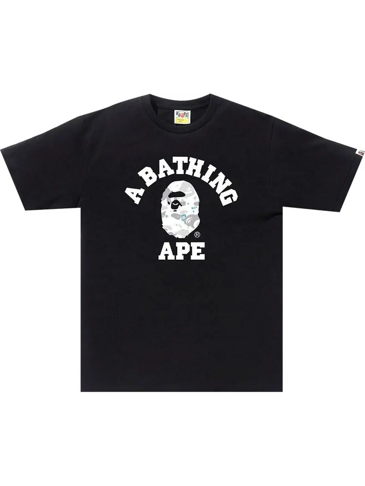 Футболка BAPE Space Camo College Tee 'Black' — изображение 1 из 1, черный