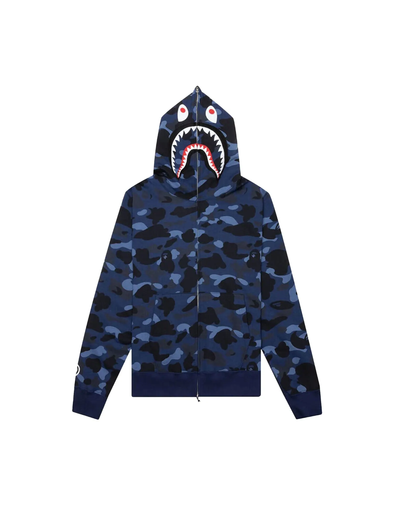 Толстовка на молнии с камуфляжным принтом BAPE — изображение 1 из 2, синий