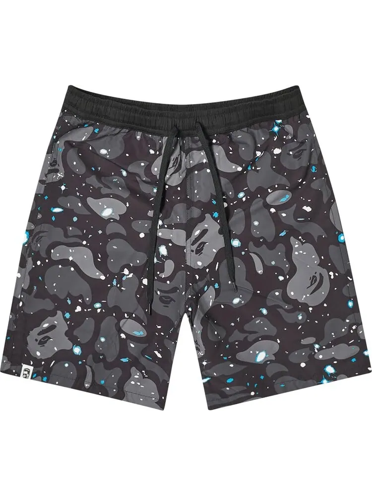 Шорты BAPE Space Camo Shark Reversible Shorts 'Black' — изображение 2 из 2, черный