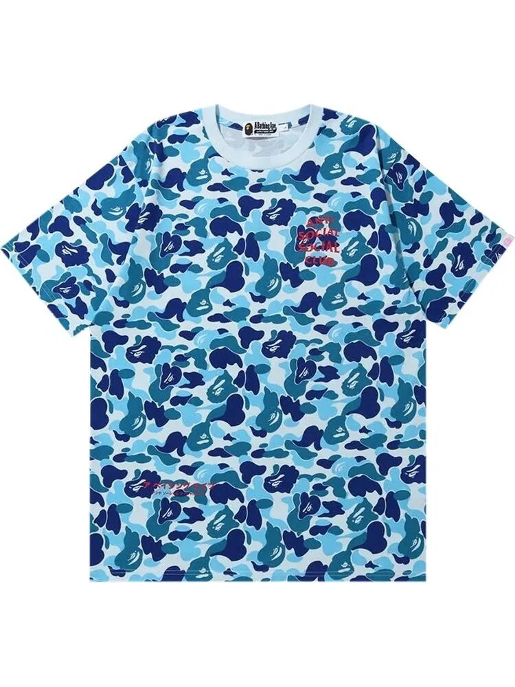 Футболка BAPE x Anti Social Social Club ABC Camo Tee 'Blue' — изображение 1 из 1, синий