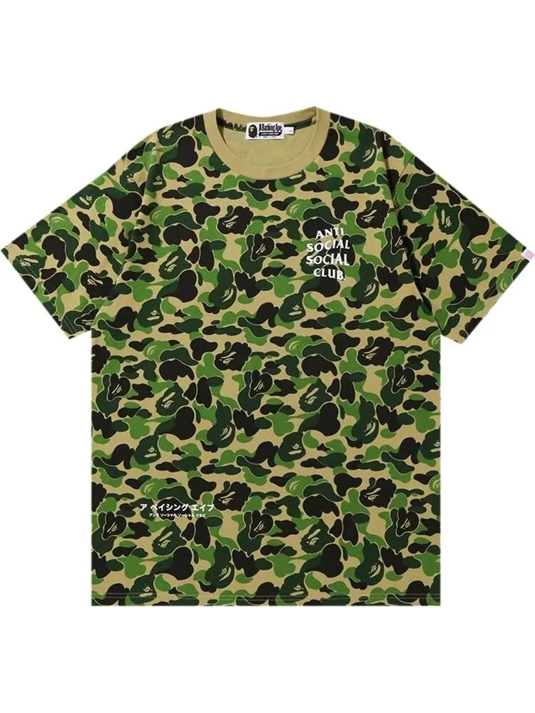 Футболка BAPE x Anti Social Social Club ABC Camo Tee 'Green' — изображение 1 из 1, зеленый
