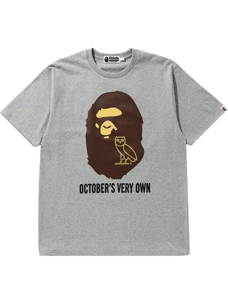 Футболка BAPE x OVO Tee 'Gray' — изображение 1 из 2, серый