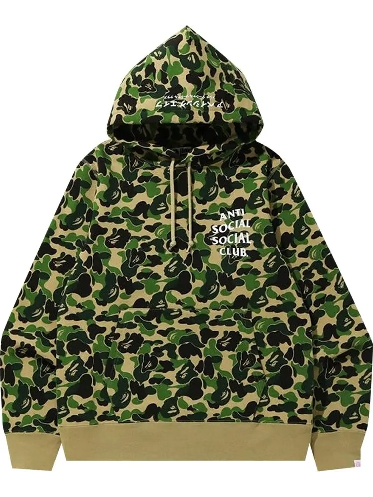 Худи BAPE x Anti Social Social Club ABC Camo Pullover Hoodie 'Green' — изображение 1 из 1, зеленый
