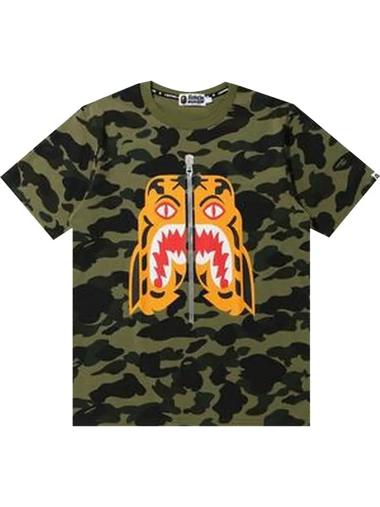Футболка BAPE 1st Camo Tiger Tee 'Green' — изображение 1 из 2, зеленый