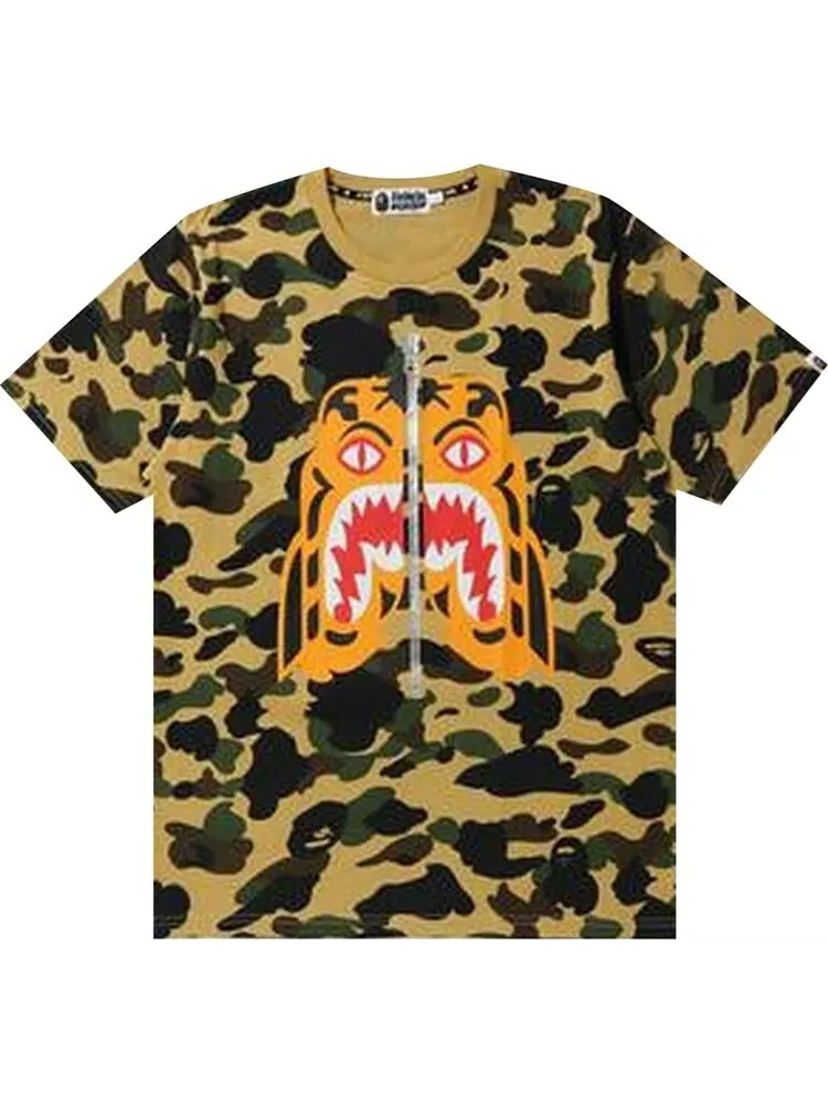 Футболка BAPE 1st Camo Tiger Tee 'Yellow' — изображение 1 из 2, желтый