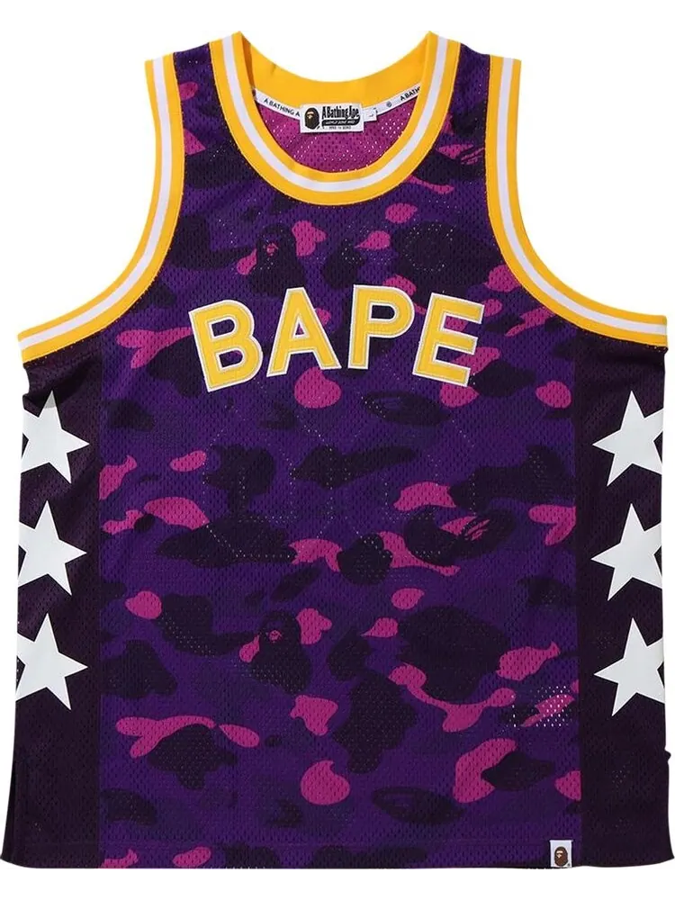 Топ BAPE Color Camo Bape Basketball Tank Top 'Purple' — изображение 1 из 1, фиолетовый