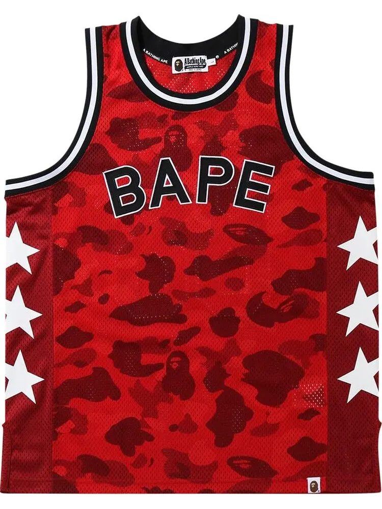 Топ BAPE Color Camo Bape Basketball Tank Top 'Red' — изображение 1 из 1, красный