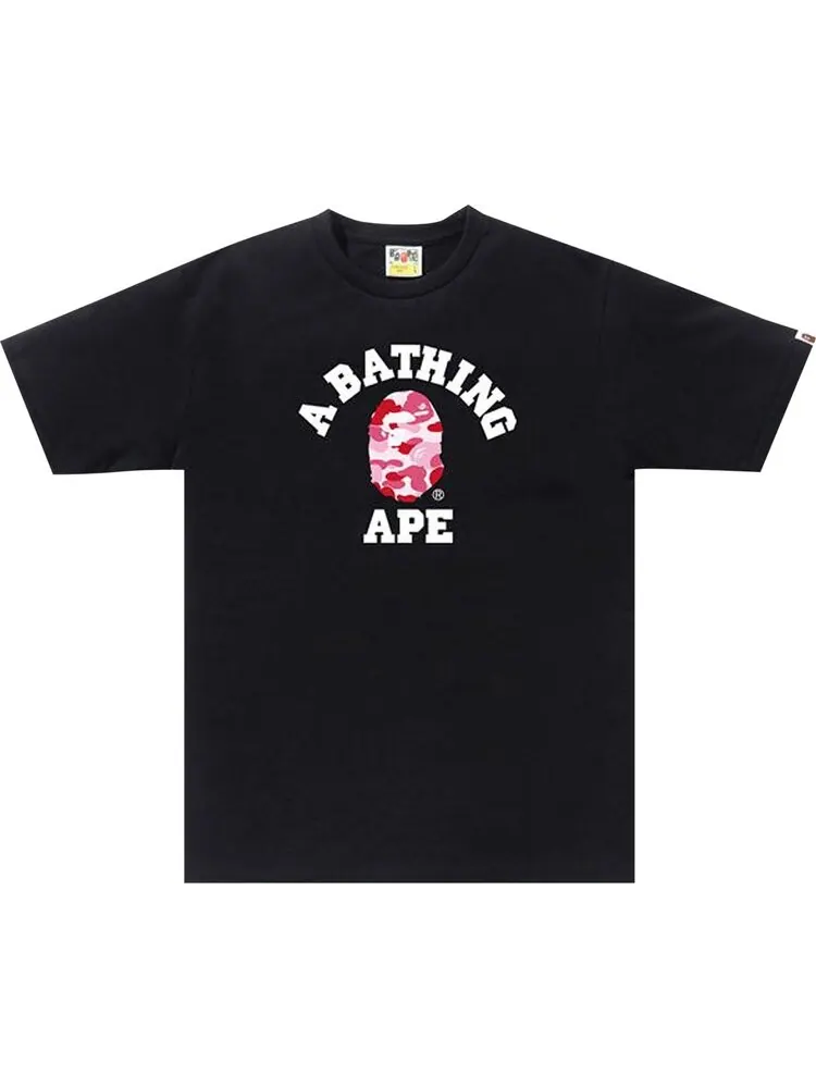 Футболка BAPE ABC Camo College Tee 'Black/Pink' — изображение 1 из 1, черный