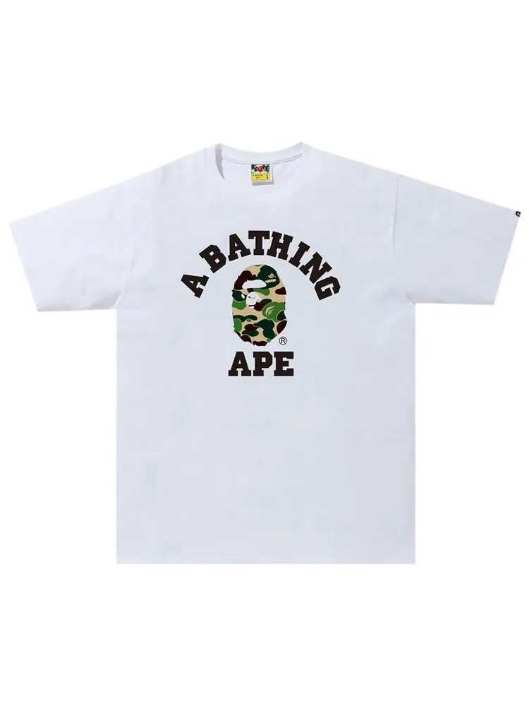 Футболка BAPE ABC Camo College Tee 'White/Green' — изображение 1 из 1, белый