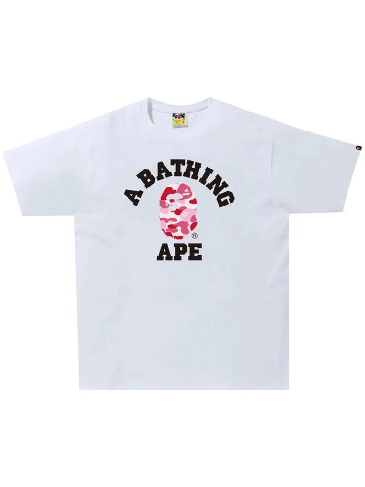 Футболка BAPE ABC Camo College Tee 'White/Pink' — изображение 1 из 1, белый
