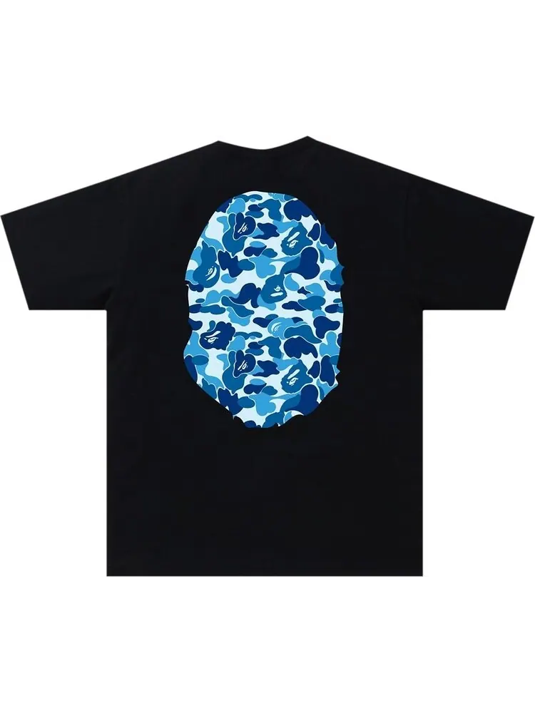 Футболка BAPE ABC Camo Big Ape Head Tee 'Black/Blue' — изображение 2 из 2, черный
