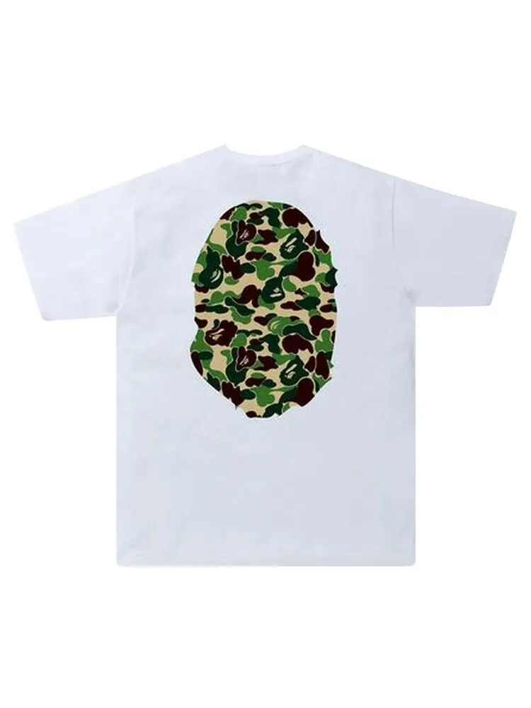 Футболка BAPE ABC Camo Big Ape Head Tee 'White/Green' — изображение 2 из 2, белый