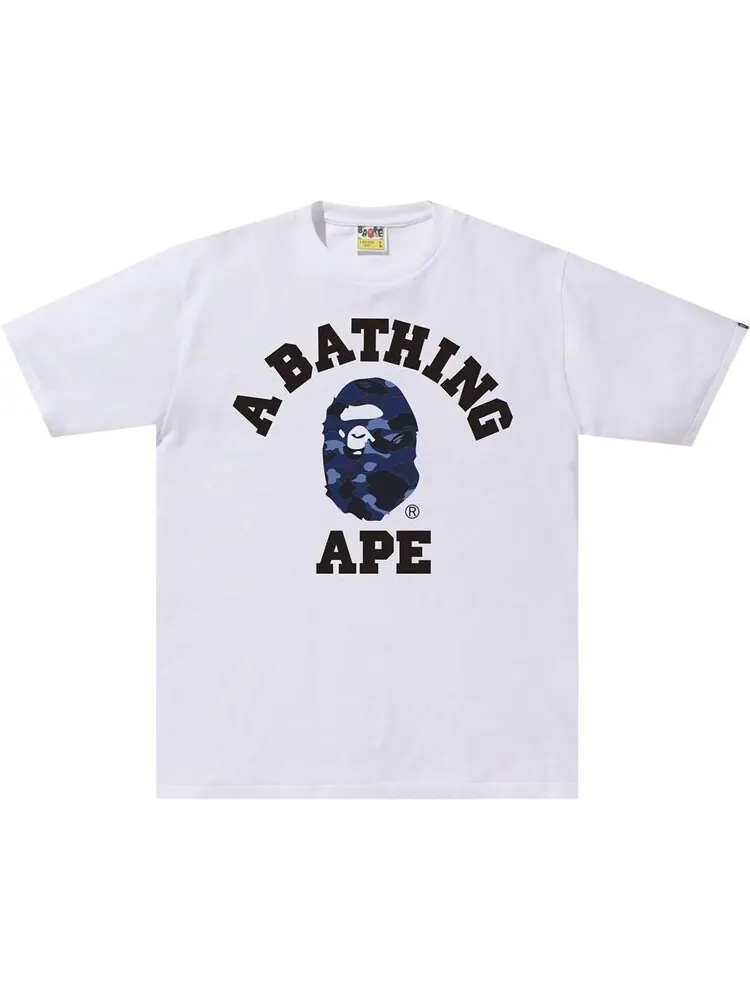 Футболка BAPE Color Camo College Tee 'White/Navy' — изображение 1 из 1, белый