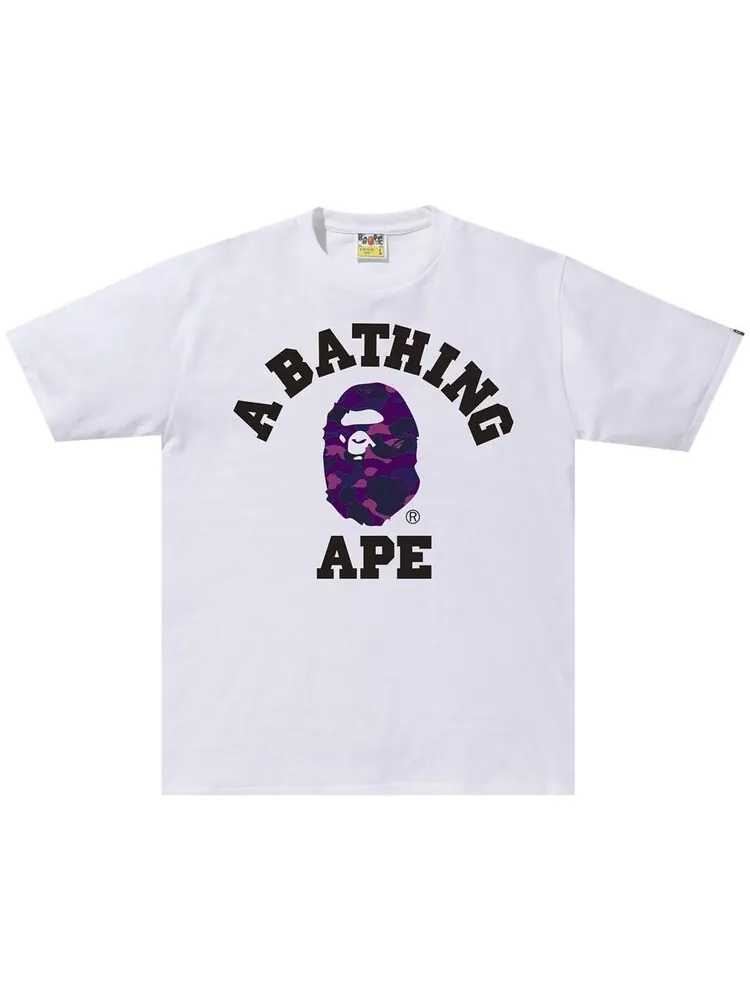 Футболка BAPE Color Camo College Tee 'White/Purple' — изображение 1 из 1, белый