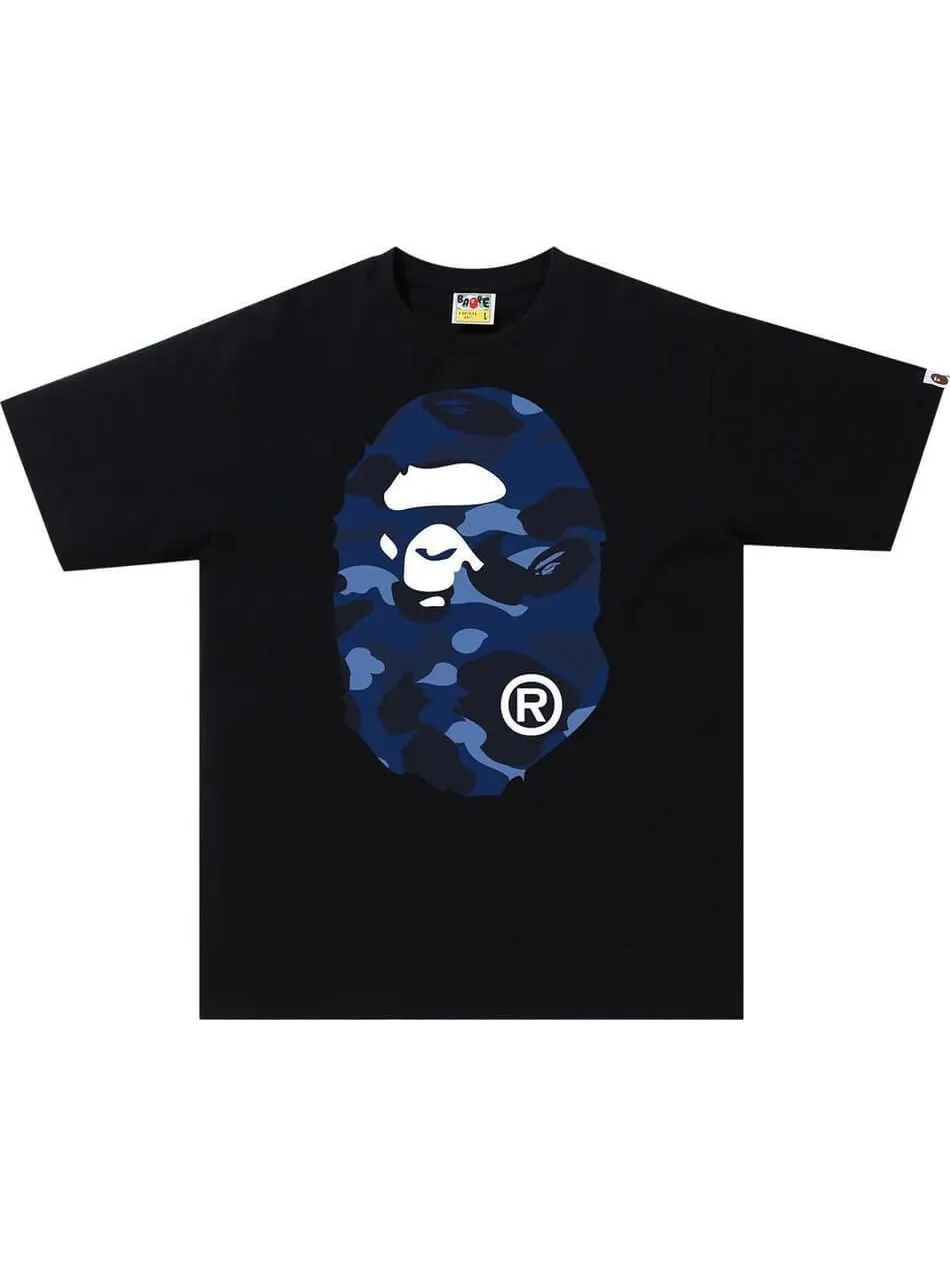 Футболка BAPE Color Camo Big Ape Head — черный