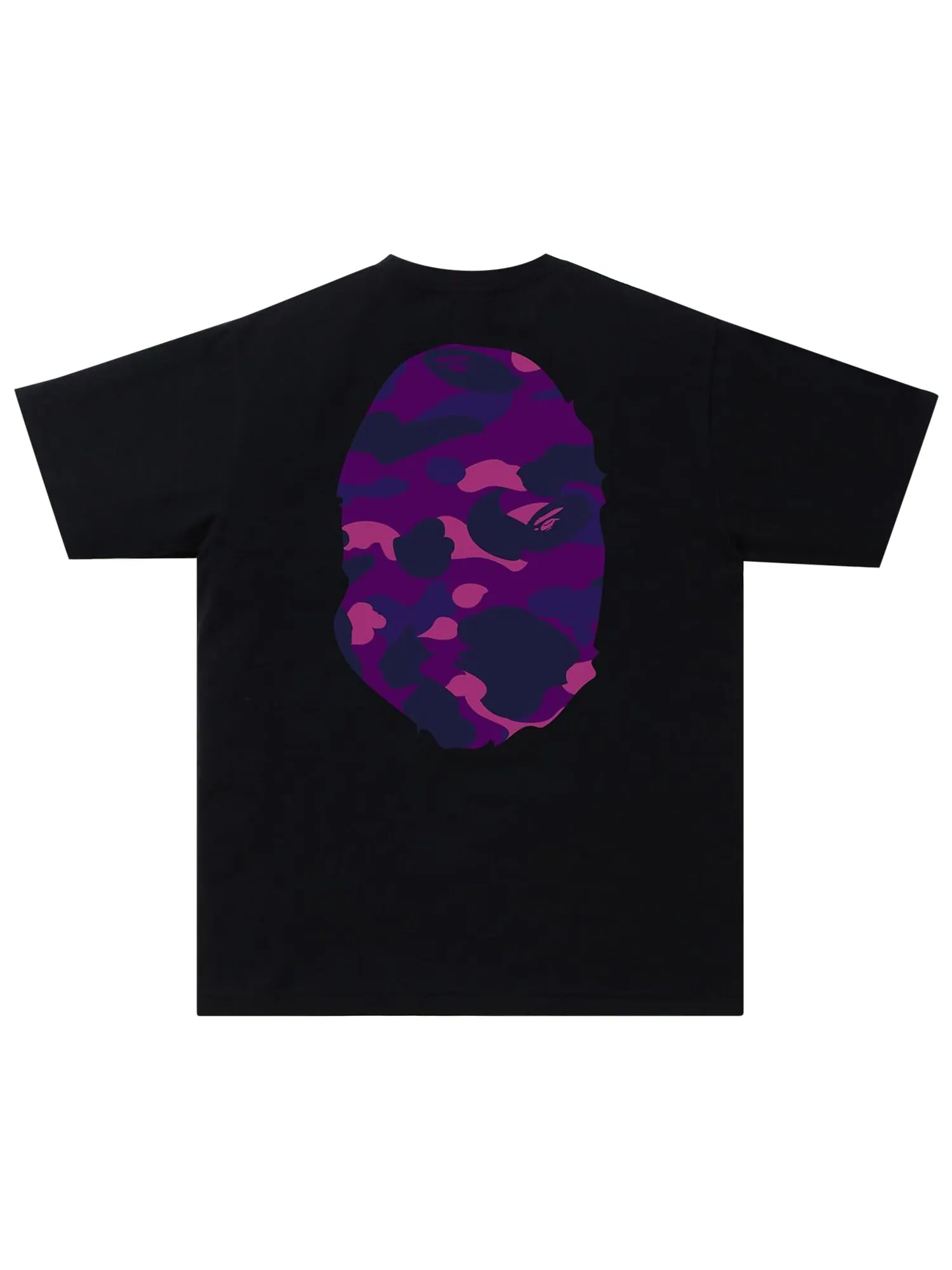 Футболка BAPE Color Camo Big Ape Head — изображение 2 из 2, черный/фиолетовый