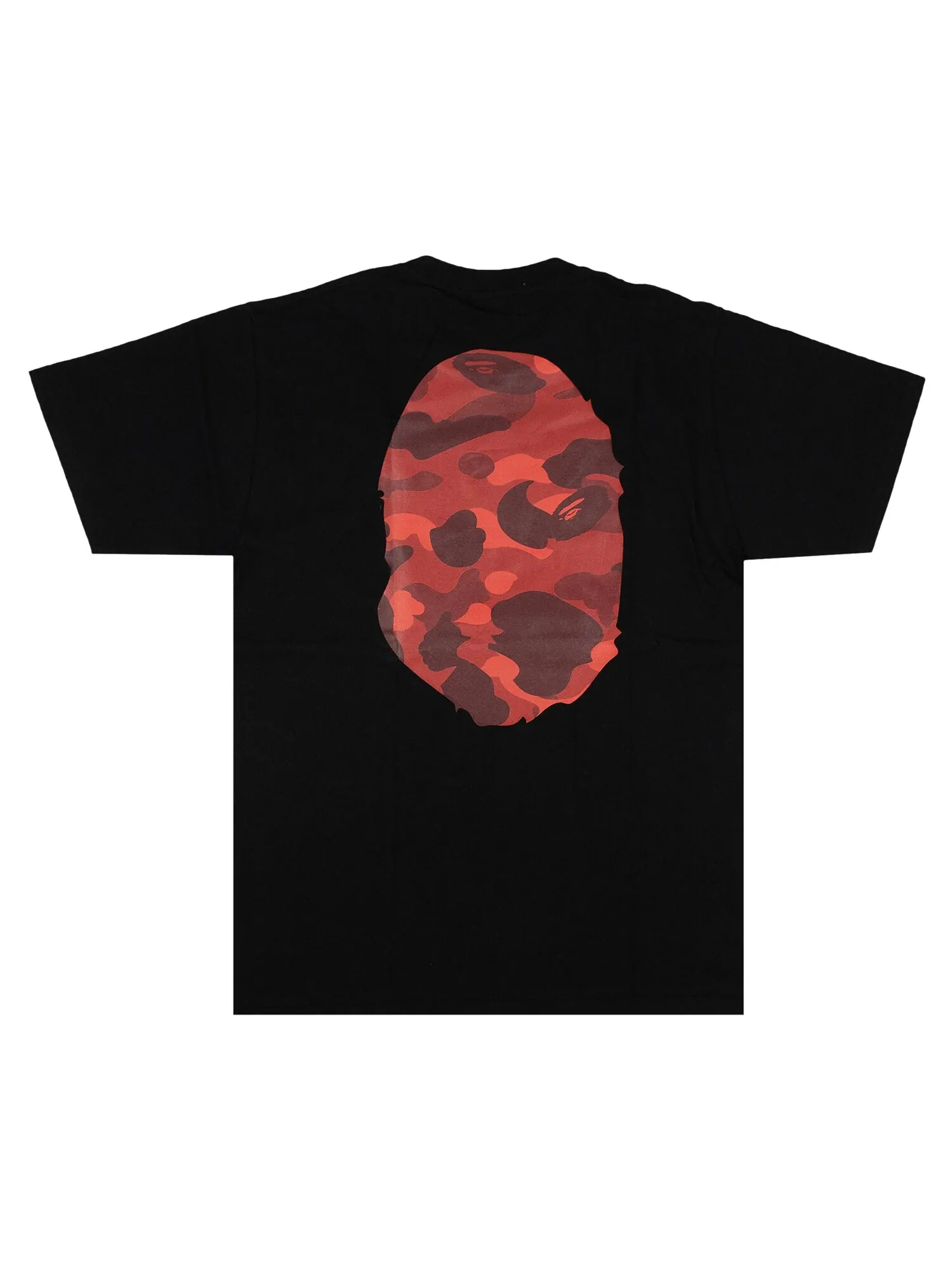 Футболка BAPE Color Camo Big Ape Head — изображение 2 из 3, черный/красный