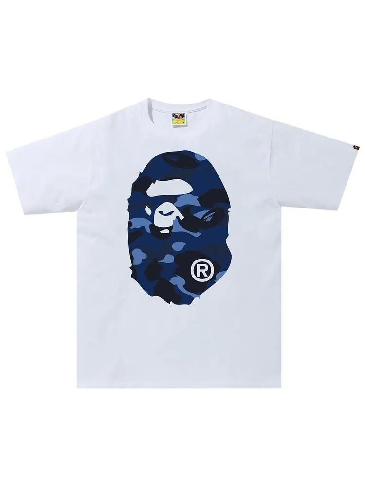 Футболка BAPE Color Camo Big Ape Head Tee 'White/Blue' — изображение 1 из 1, белый