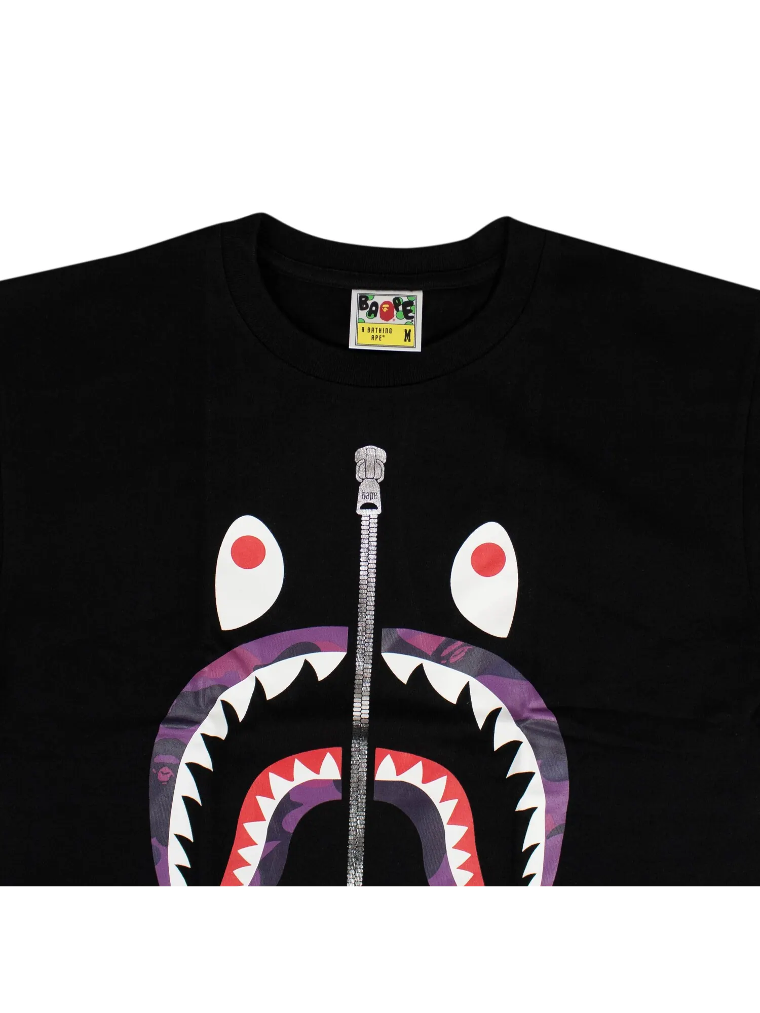 Футболка BAPE Color Camo Shark — изображение 3 из 3, черный/фиолетовый