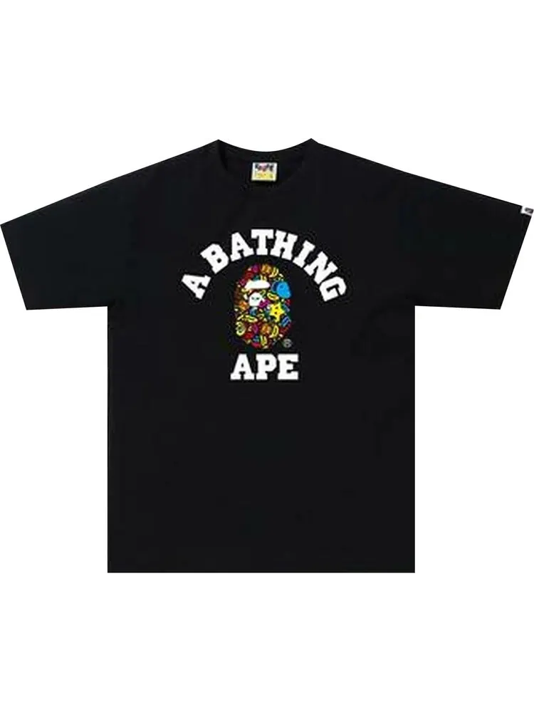 Футболка BAPE Milo Banana Pool College T-Shirt 'Black' — изображение 1 из 1, черный