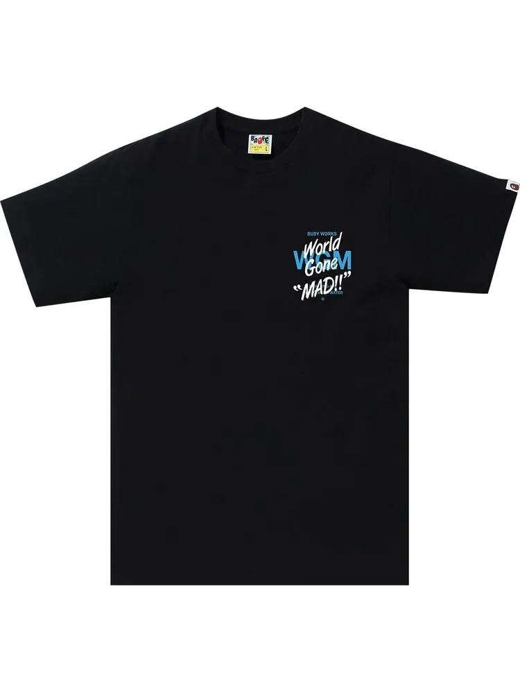 Футболка BAPE ABC Camo WGM Ape Head Tee 'Black/Blue' — изображение 1 из 1, черный