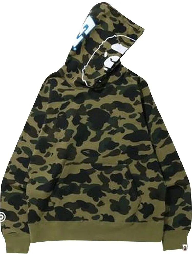 Худи BAPE 1st Camo 2nd Ape Pullover Hoodie 'Green' — изображение 2 из 3, зеленый