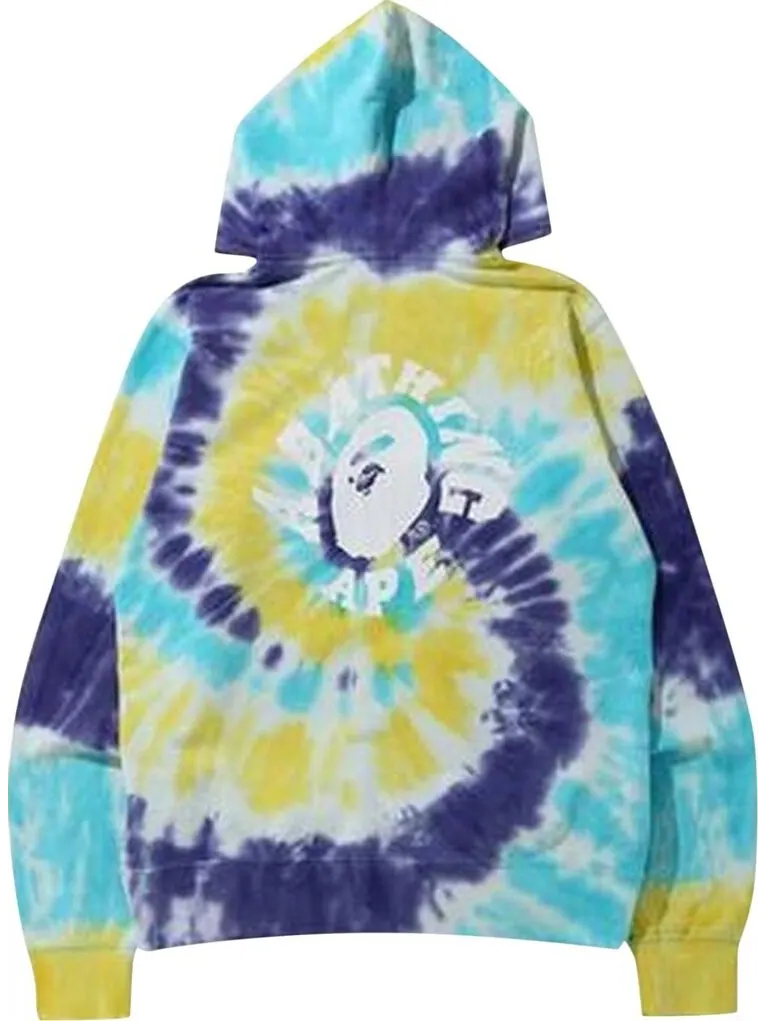 Худи BAPE Tie Dye Wide Full Zip Hoodie 'Multicolor' — изображение 2 из 2, мульти
