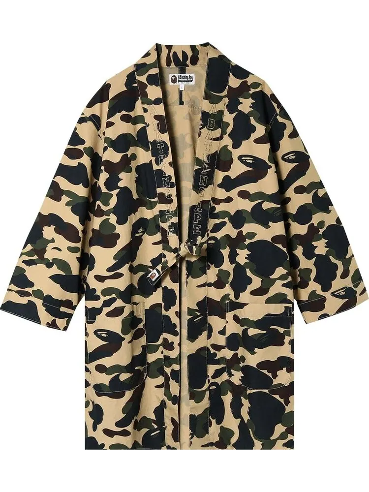 Рубашка BAPE 1st Camo Kimono Shirt 'Yellow' — изображение 1 из 1, желтый