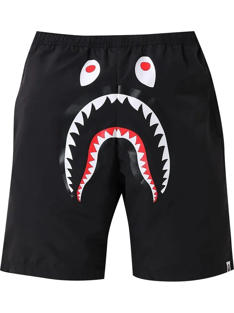 Шорты BAPE Shark Beach Shorts 'Black' — изображение 1 из 1, черный