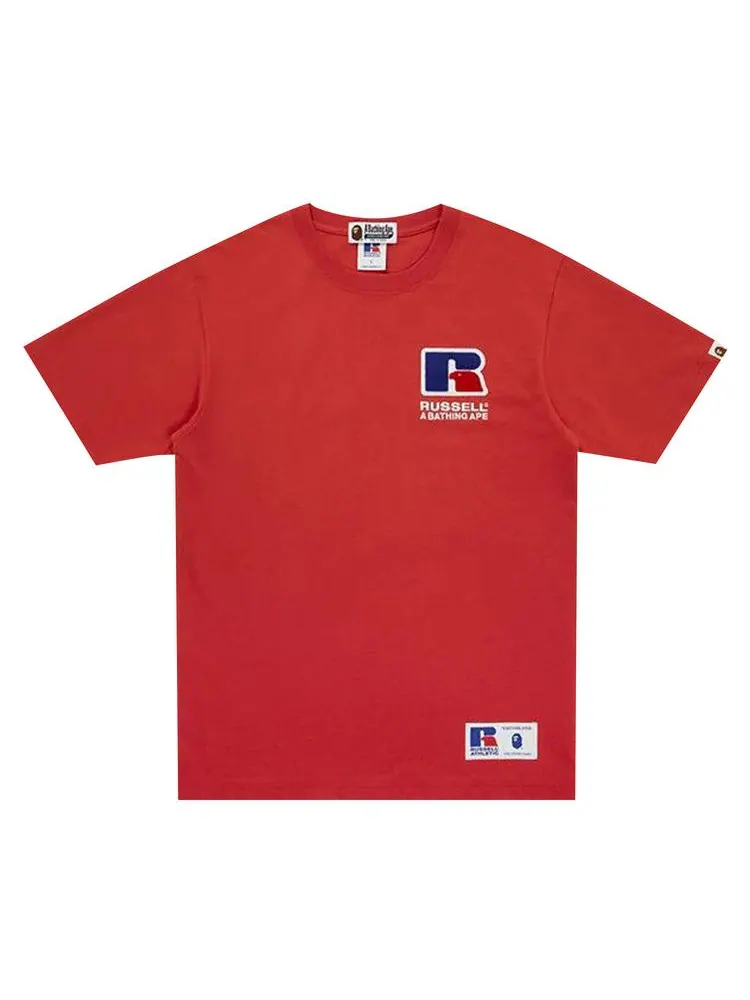 Футболка BAPE x Russell Athletic College Tee — изображение 1 из 1, красный