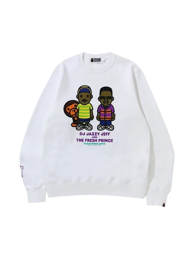 Толстовка BAPE The Fresh Prince And DJ Jazzy Jeff Baby Milo Crewneck 'White' — изображение 1 из 2, белый