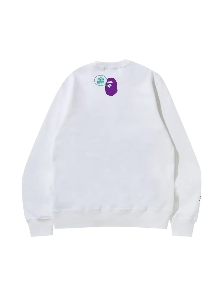 Толстовка BAPE The Fresh Prince And DJ Jazzy Jeff Baby Milo Crewneck 'White' — изображение 2 из 2, белый