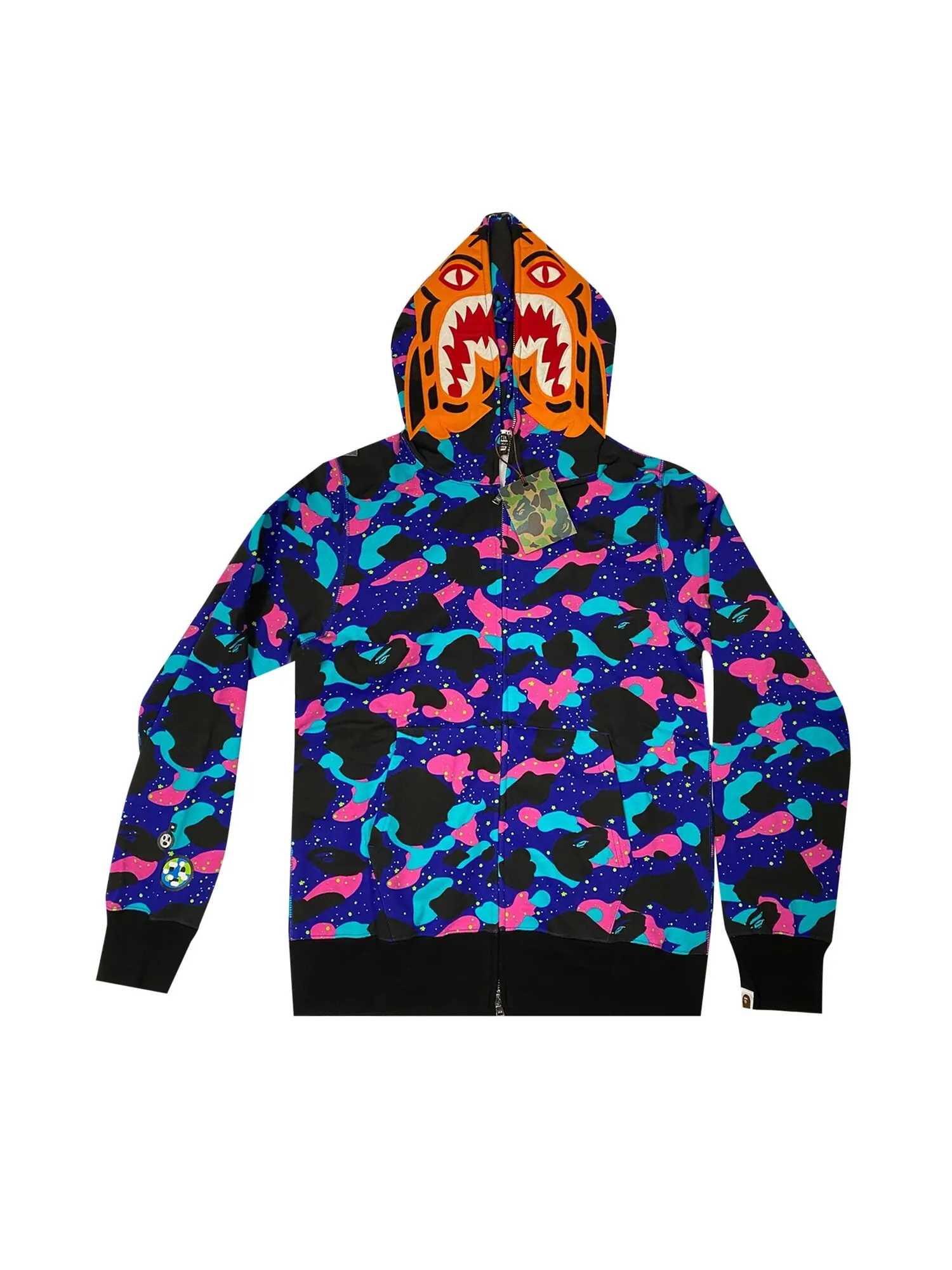 BAPE x Kid Cudi Tiger Толстовка на молнии во всю длину — изображение 1 из 2, темно-синий