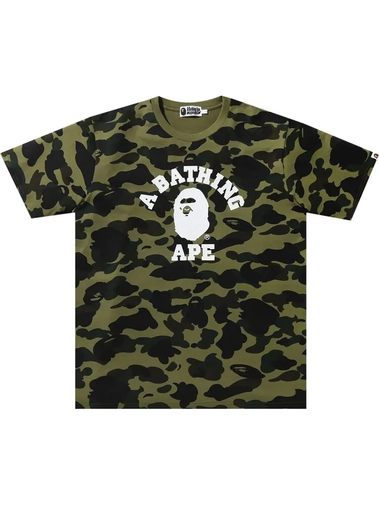 Футболка BAPE 1st Camo College Tee 'Green' — изображение 1 из 1, зеленый