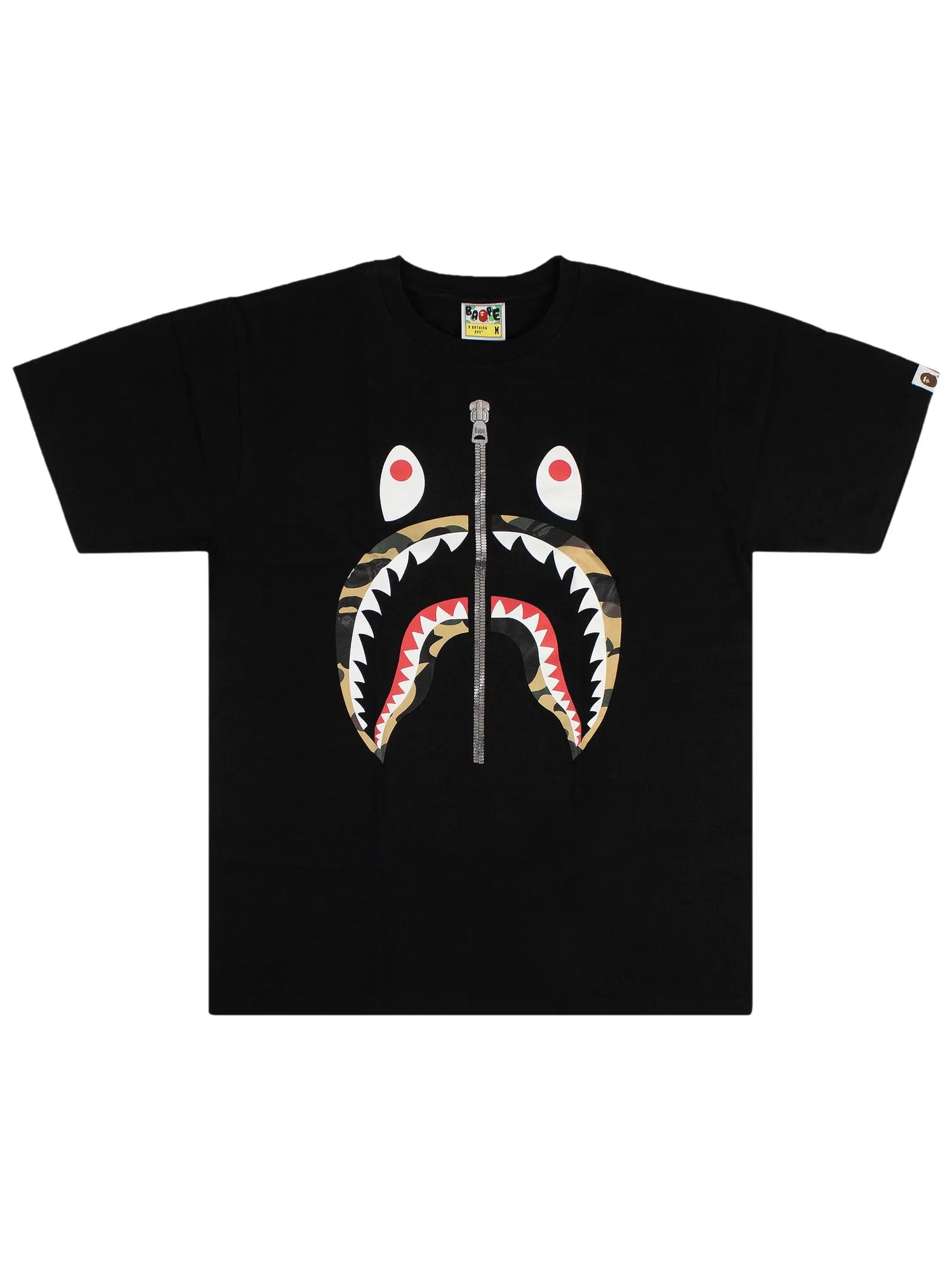 Футболка BAPE 1st Camo Shark Черный/Желтый