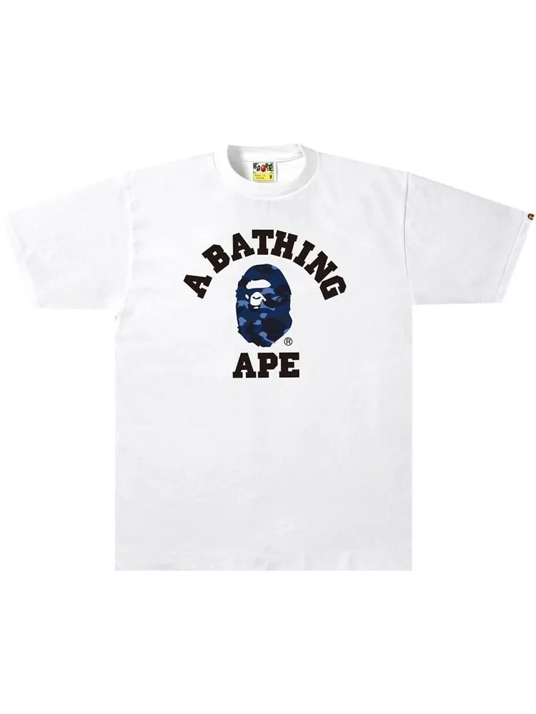 Футболка BAPE Color Camo College Tee 'White/Navy' — изображение 1 из 1, белый